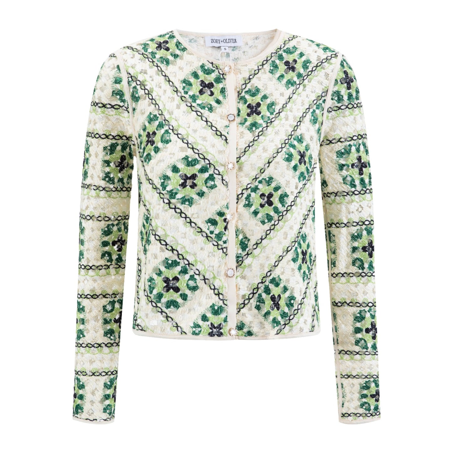 Green Crochet Cardigan