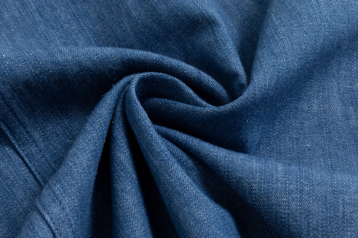 Denim Skirt With Crochet Band