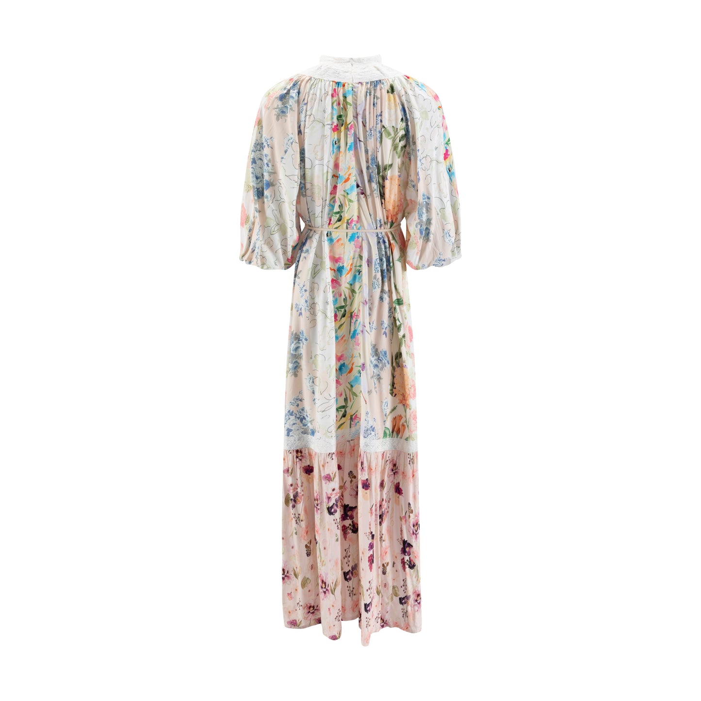 Muli Colored Floral Printed Dress
