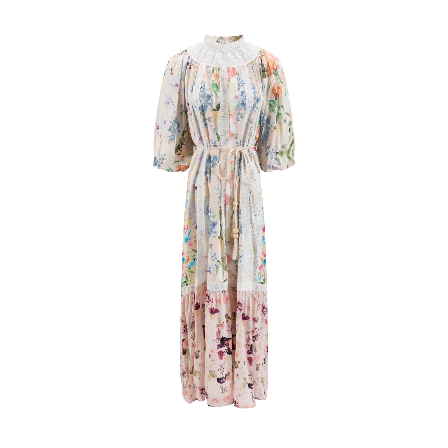 Muli Colored Floral Printed Dress