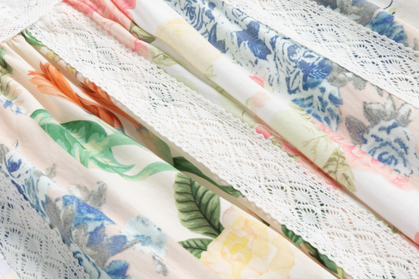 Muli Colored Floral Printed Dress