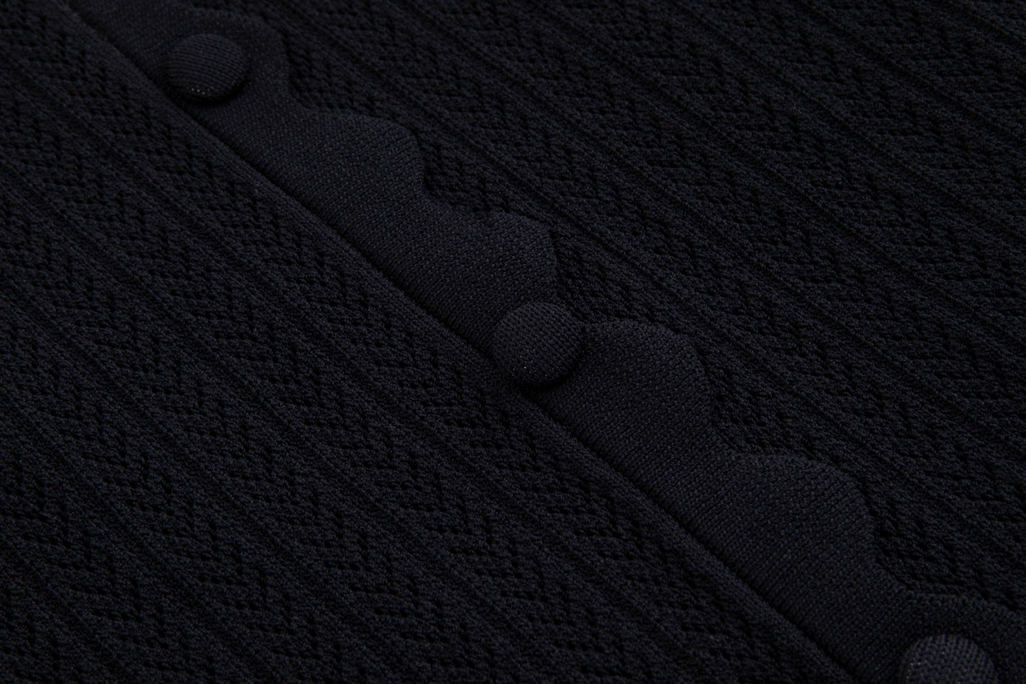 Black Knit Scalloped Skirt