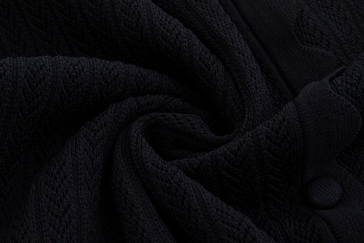 Black Knit Scalloped Skirt