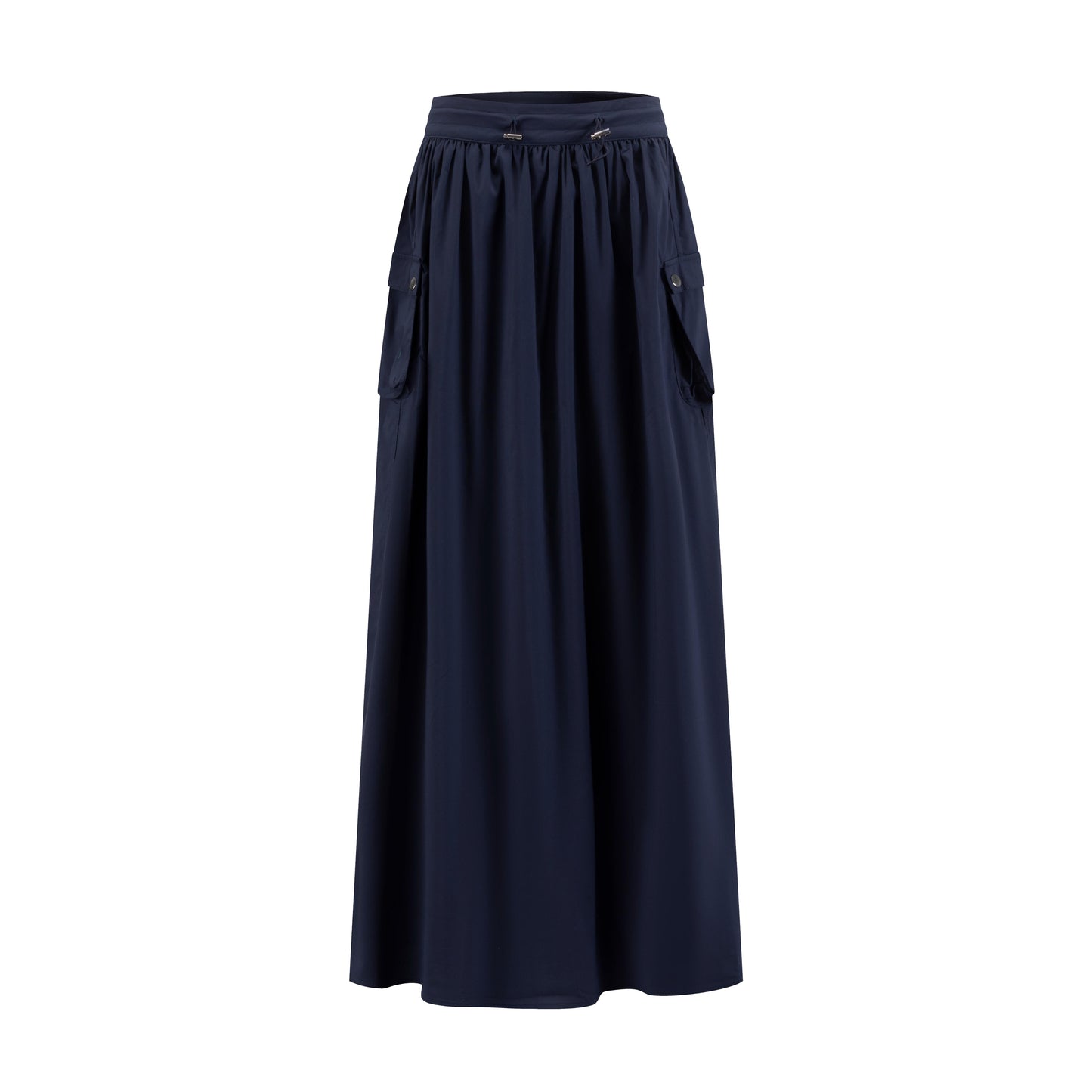 Drawstring Pocket Skirt - Navy