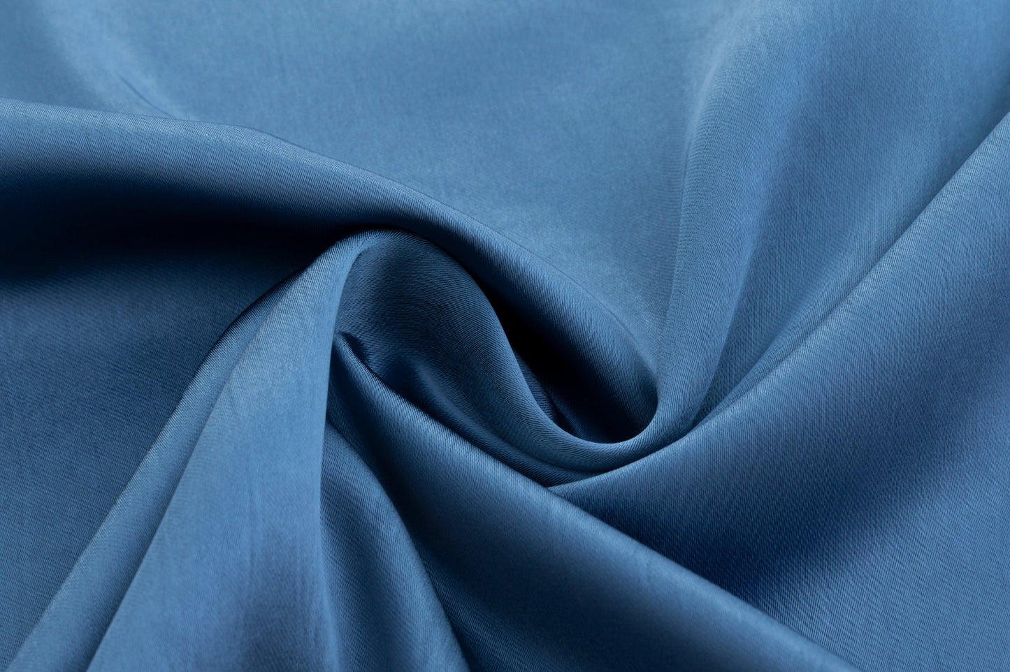 Solid Blue With Vertical Lace Trimming Satin Skirt