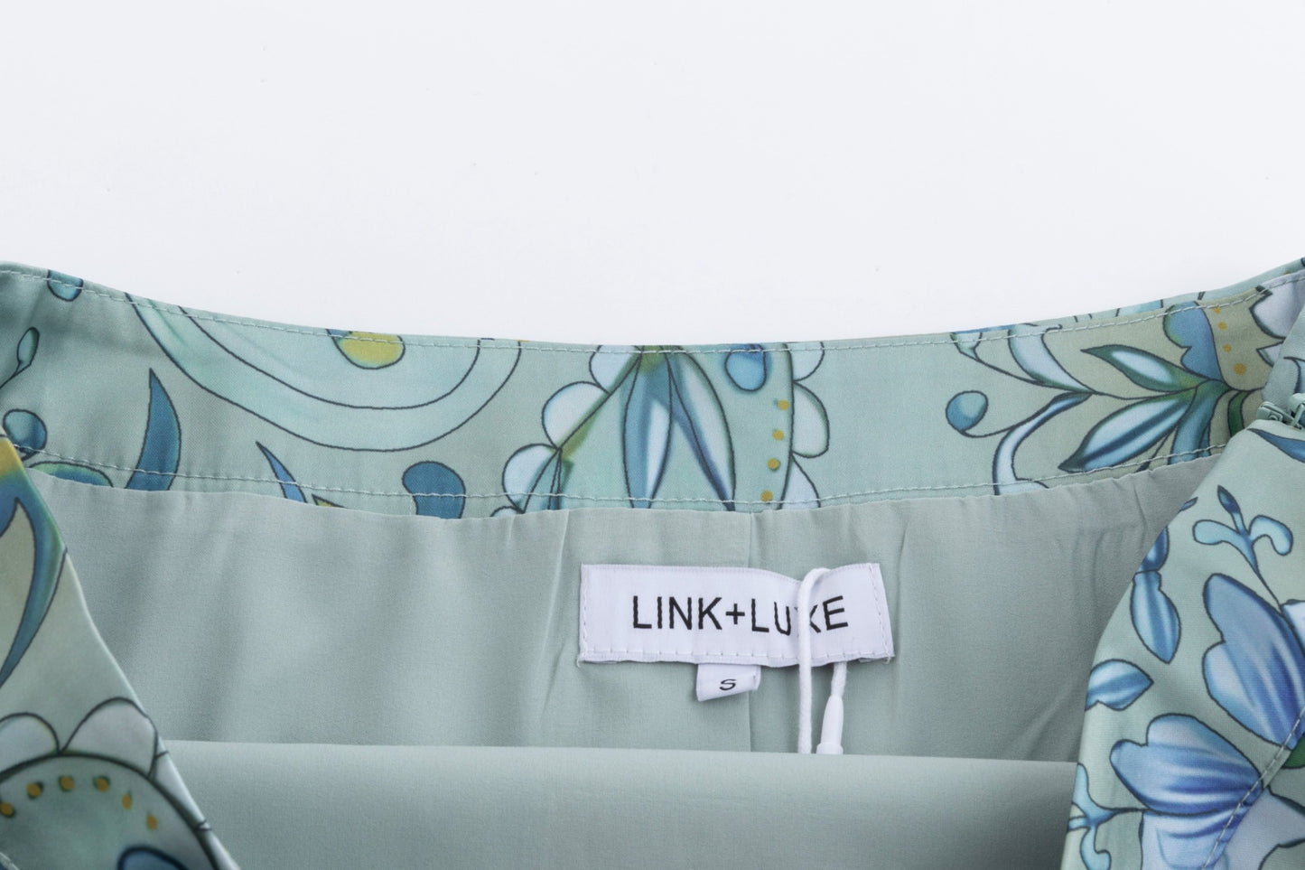 Lime Green Printed Paisley And Flowers Skirt