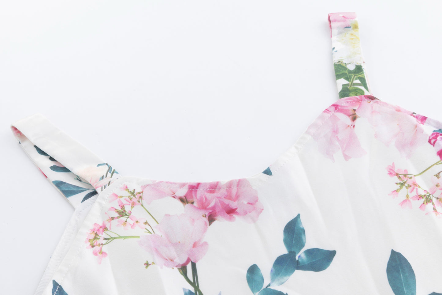 Pink Flower Printed Mesh Top & Printed Jumper