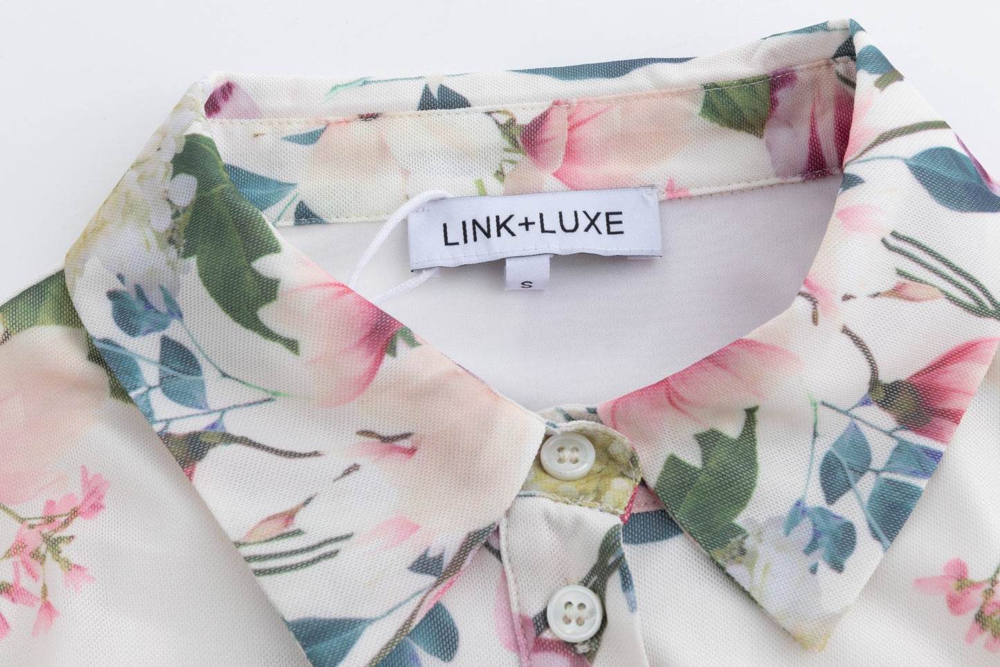 Pink Flower Printed Mesh Top & Printed Jumper