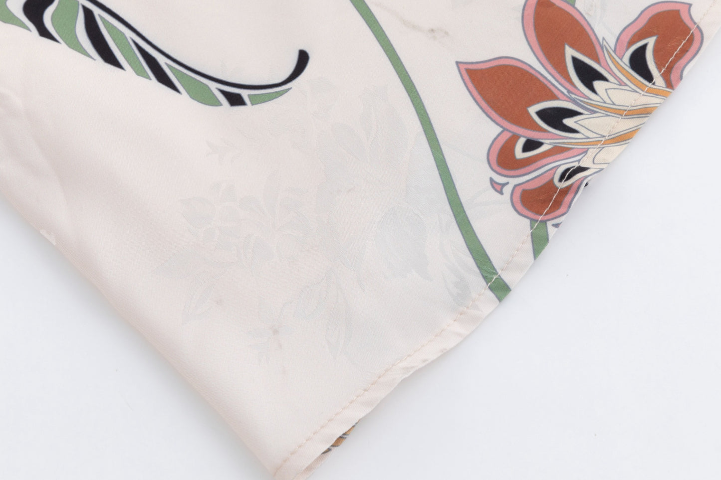 Beige Base Plant Printed Jacquard Dress