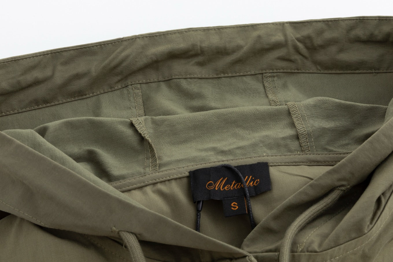 Olive Hood Top With Chest Pockets