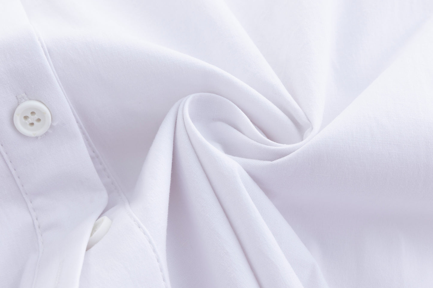 White Cotton Shirt With Pearl Organza Collar