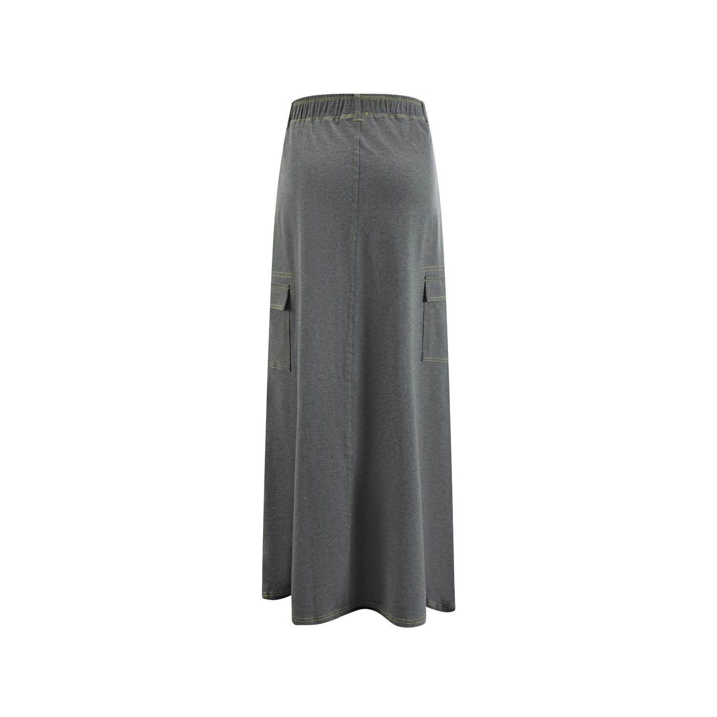 Acid Wash Stitched Cargo Skirt - Dark Heather Grey