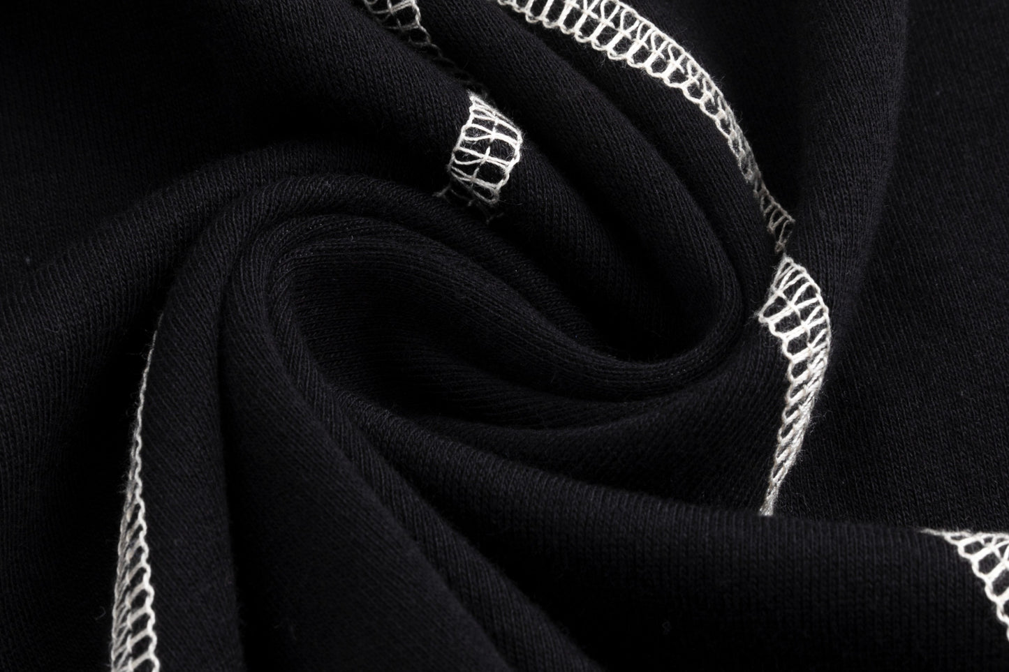 Thumbhole Criss-Cross Exposed T-Shirt - Black