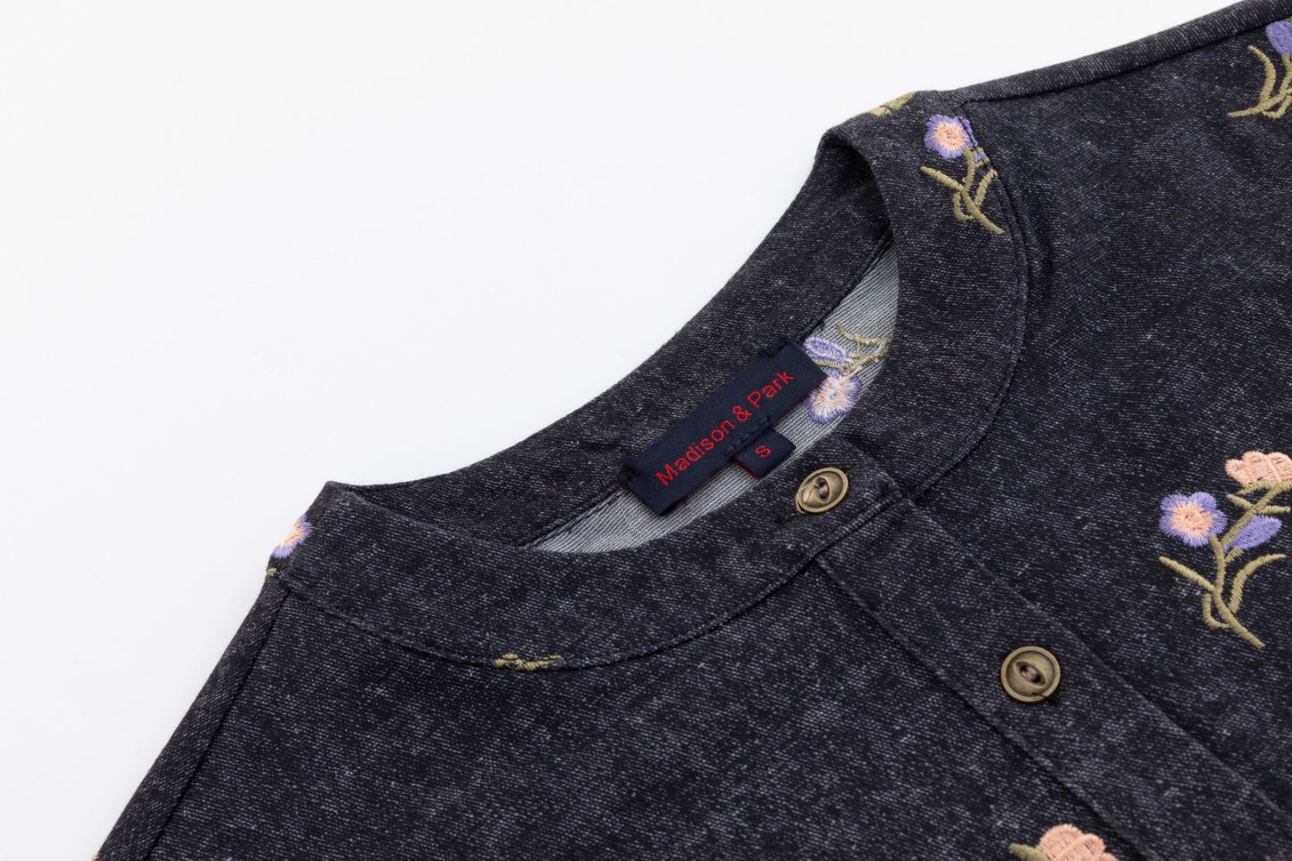 Black Embroidery Top & Solid Jumper