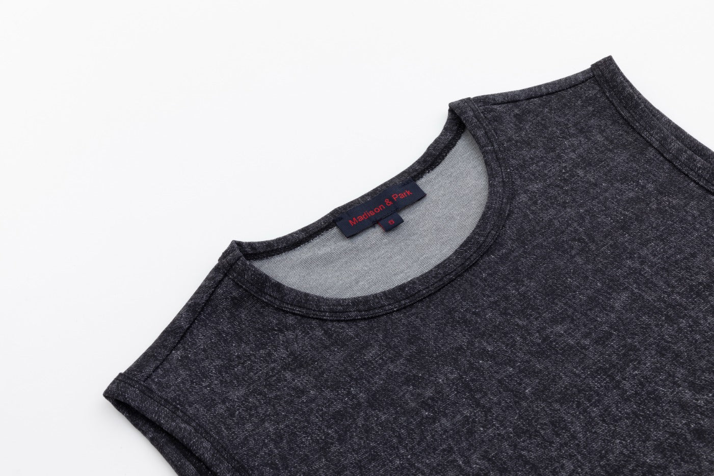 Black Embroidery Top & Solid Jumper