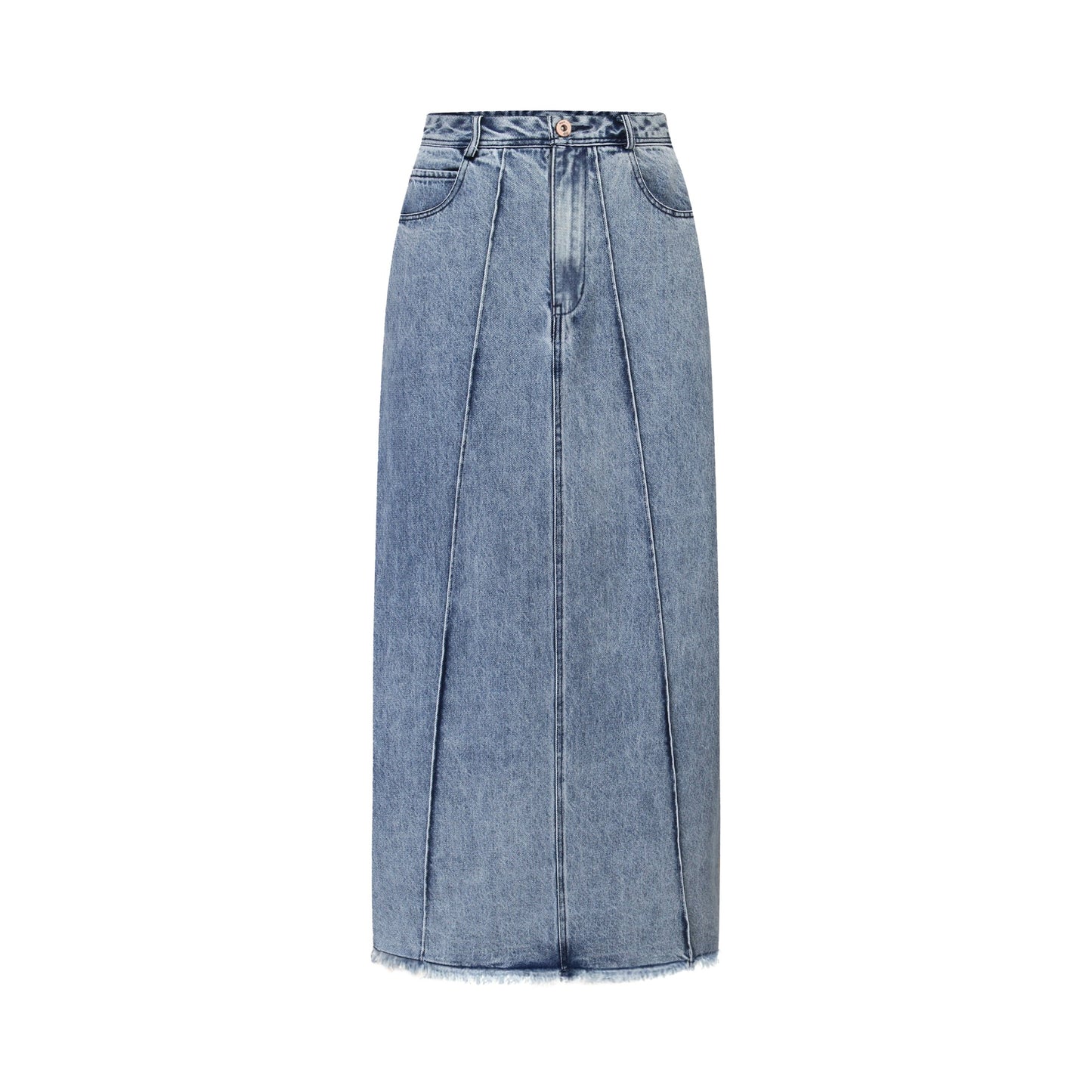 Denim Seam Skirt - Blue Denim