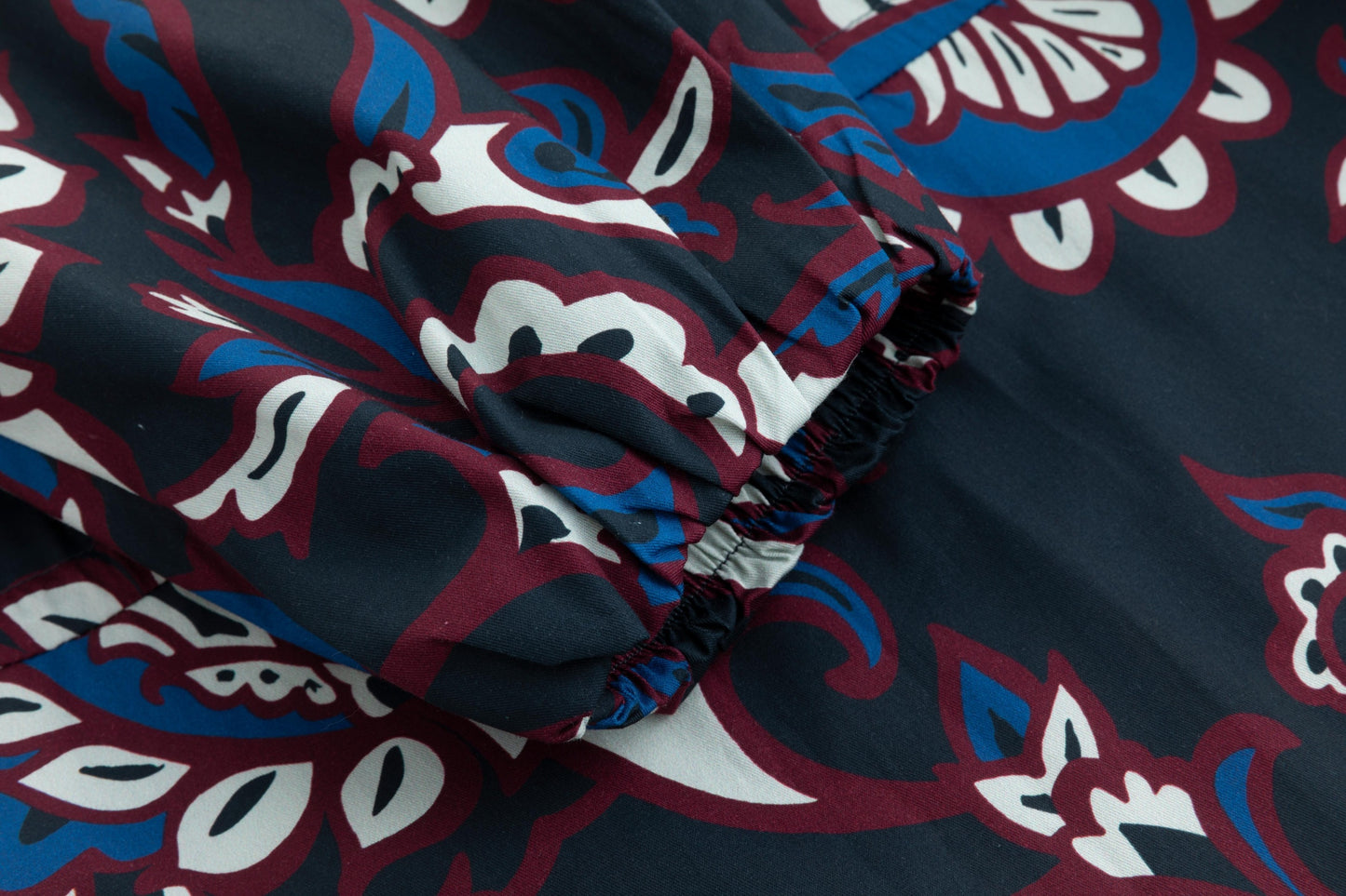Black Blue And Burgundy Cotton Dress
