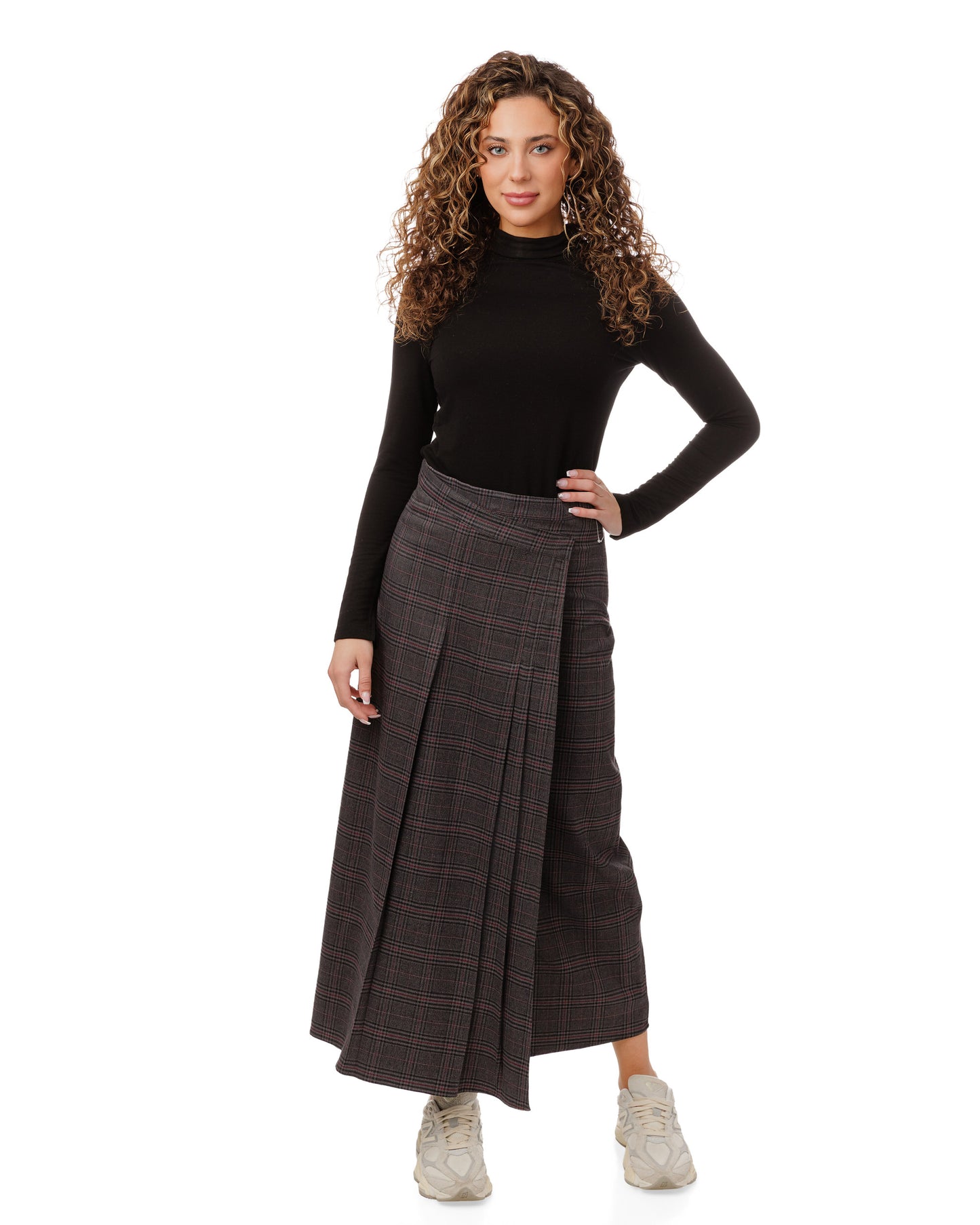 Plaid Skirt - Heather Grey