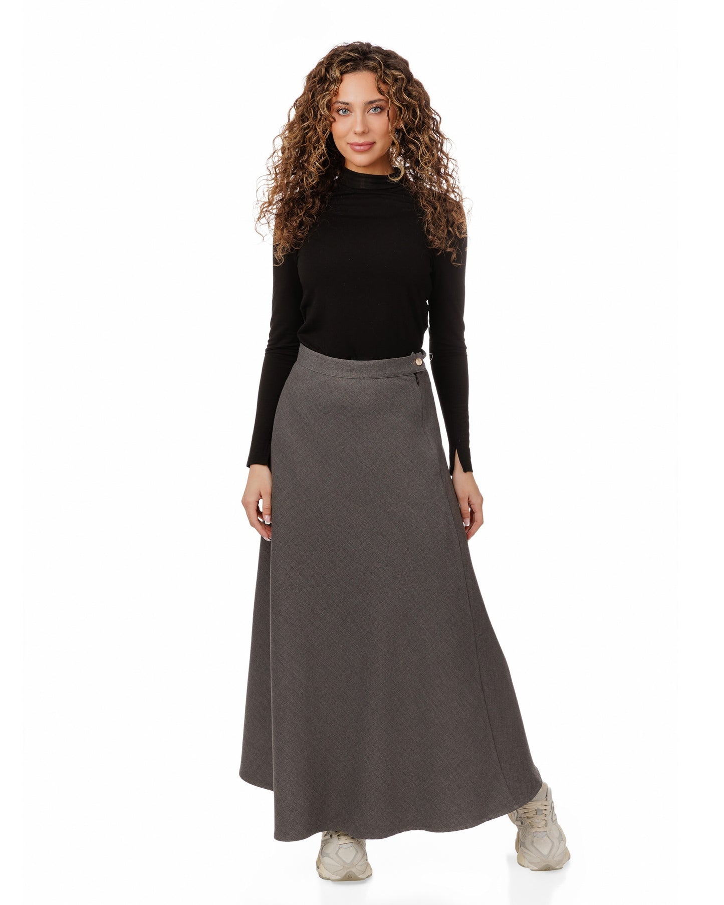 Wool Skirt - Heather Grey