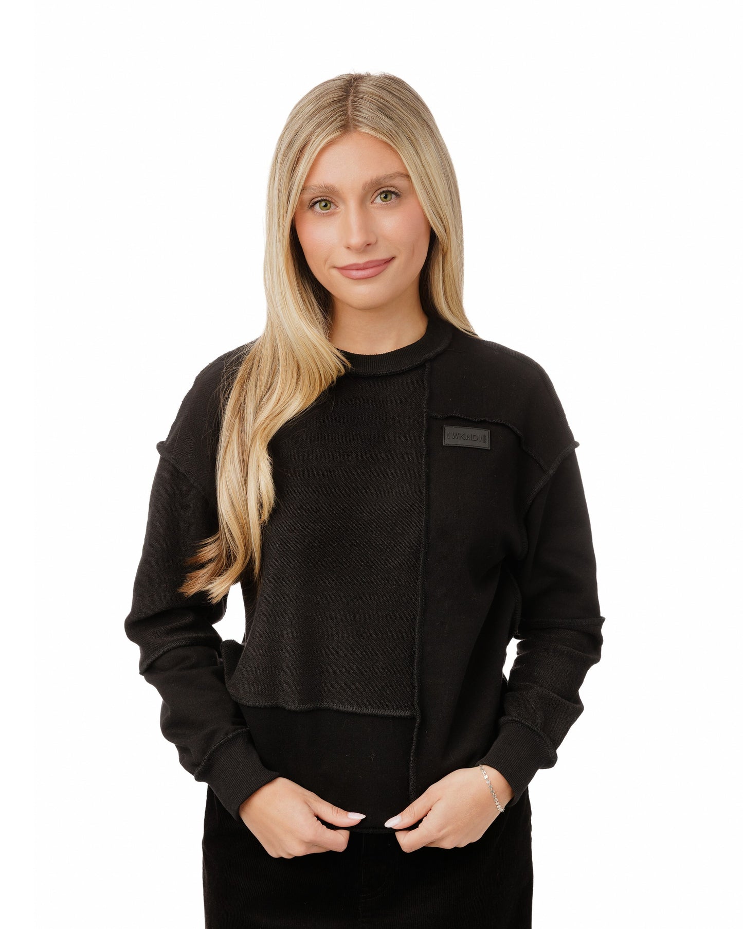 Raw Edged Sweater - Black