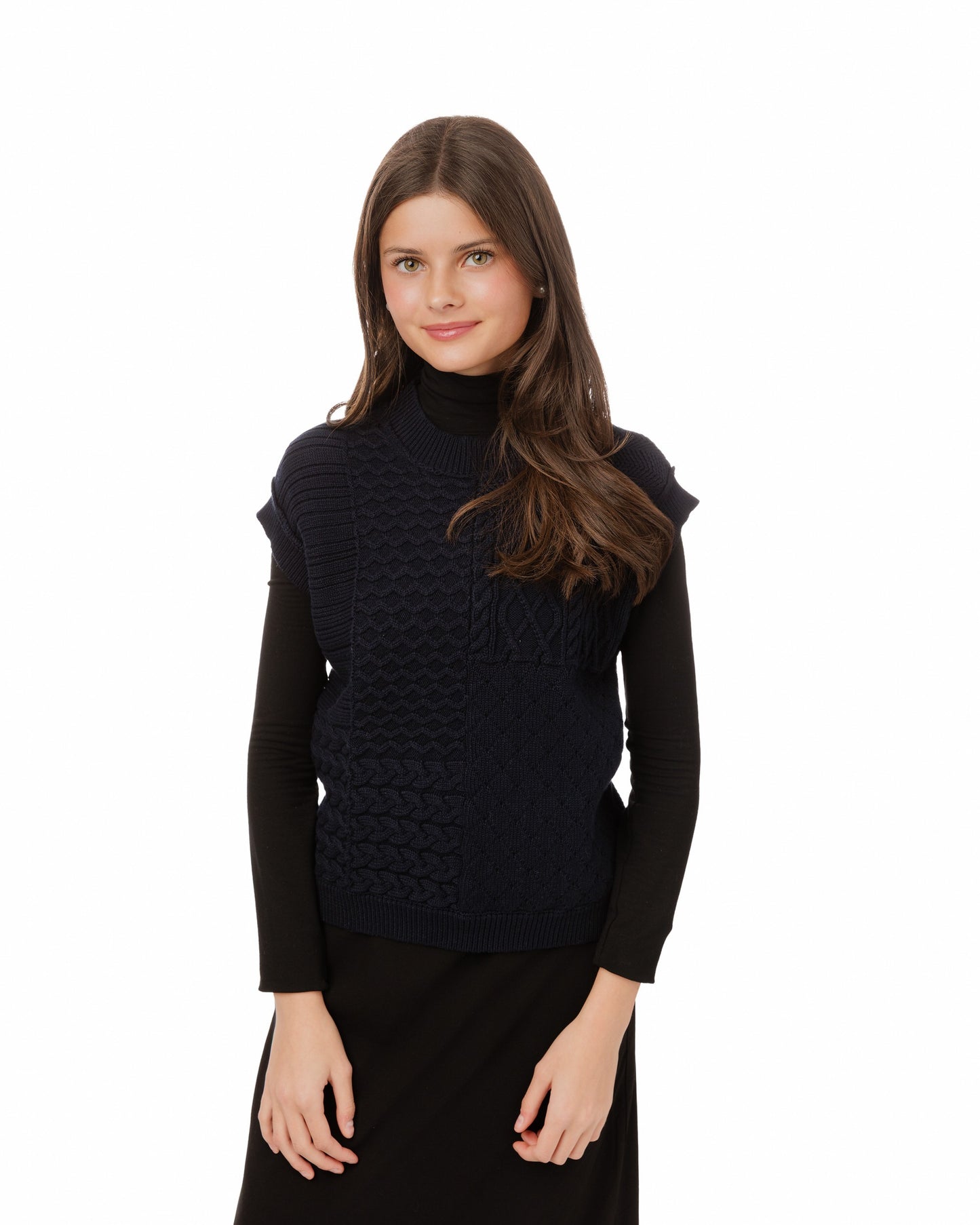 Knitted Vest - Navy