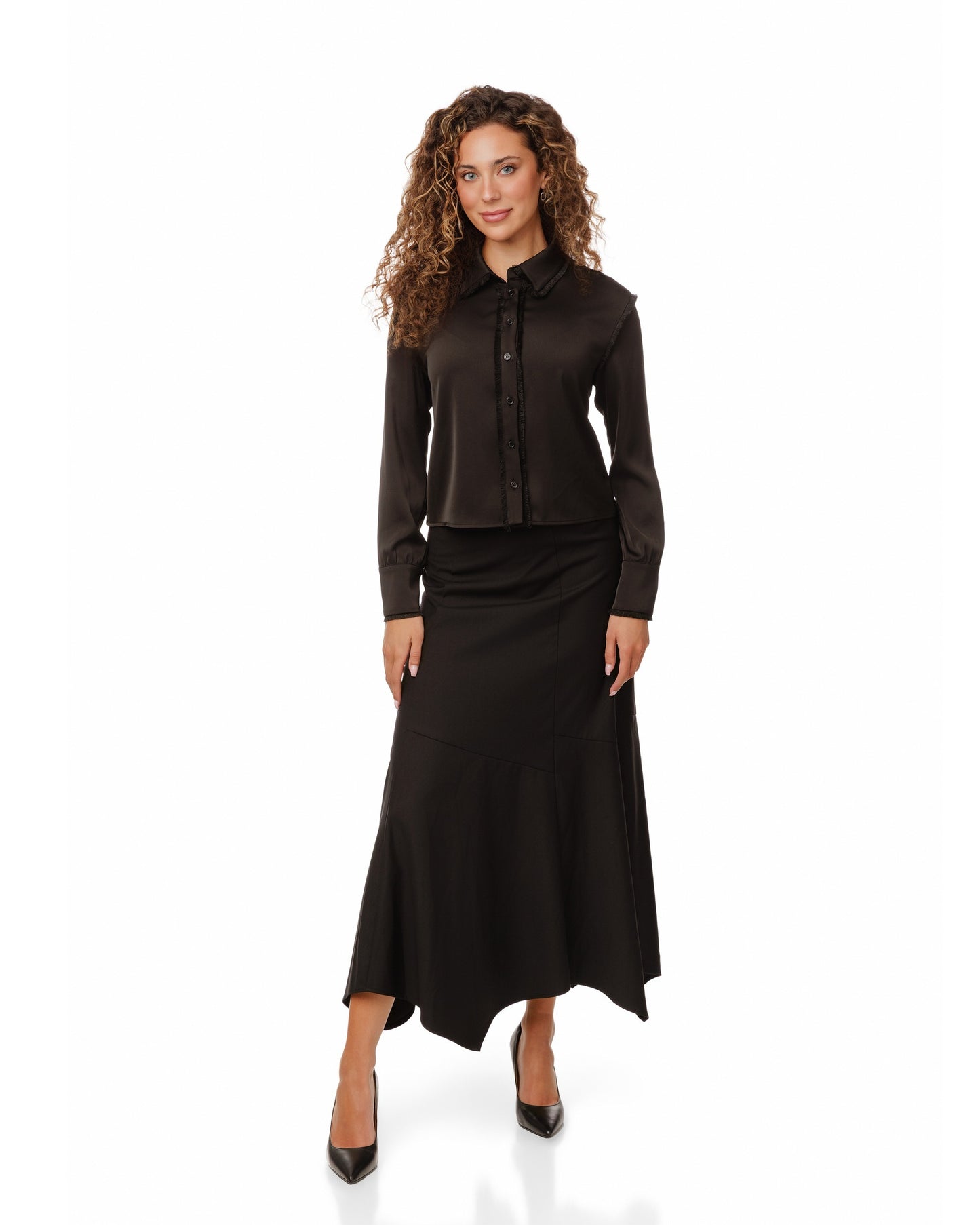 Black A-Lined Seem Skirt