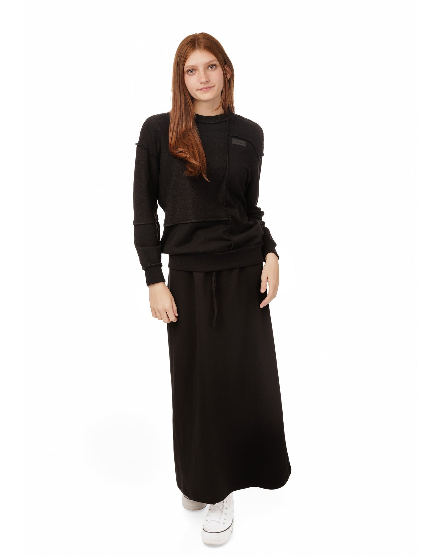 Raw Edged Sweater - Black