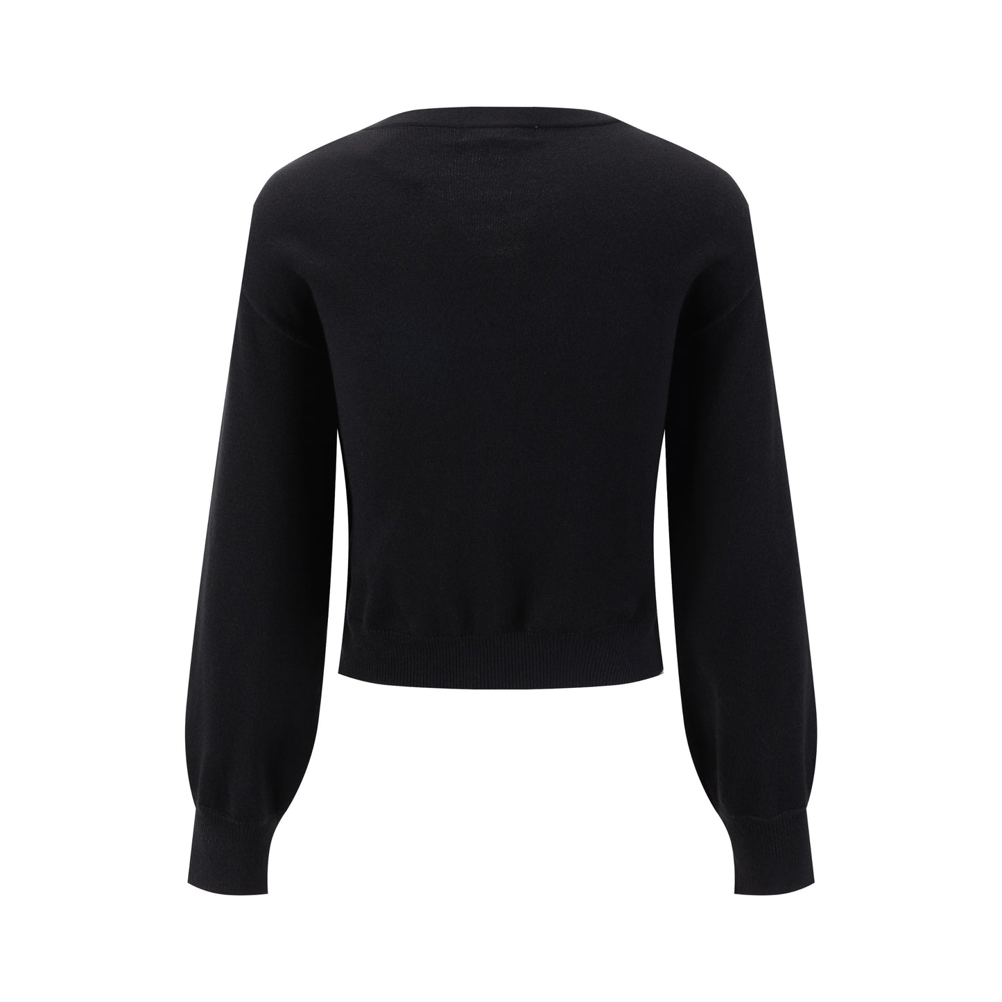 Cardigan With Cognac Embroidery - Black