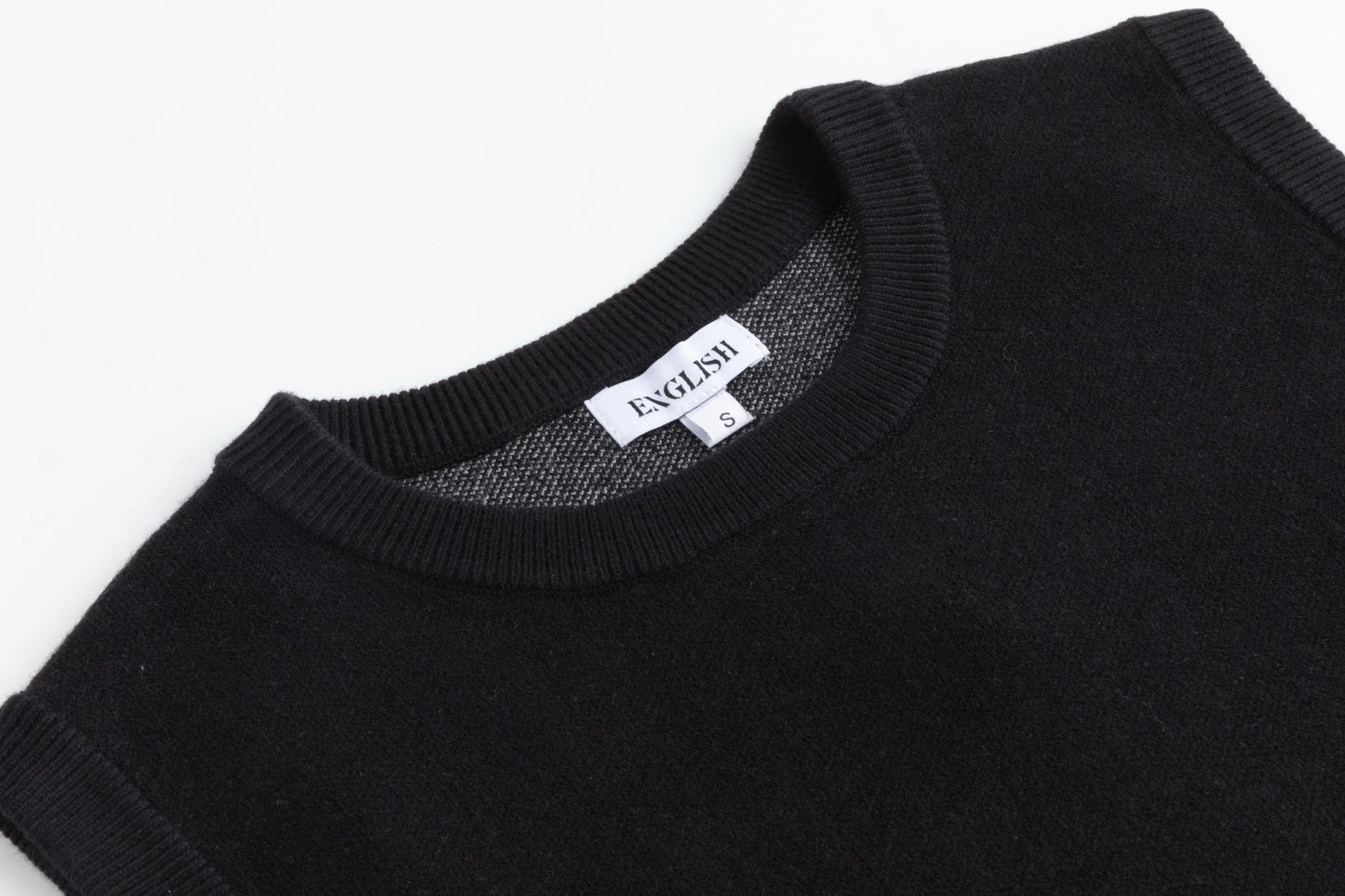 Floral Knit Vest - Black