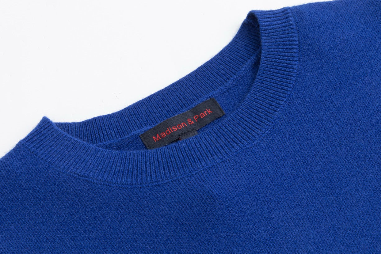 Royal Blue Knit Sweater With W Patch