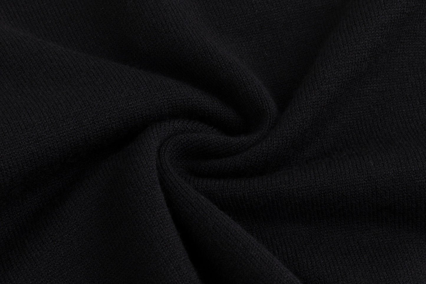 Black Knit Top With Red Embroidered Floral Print