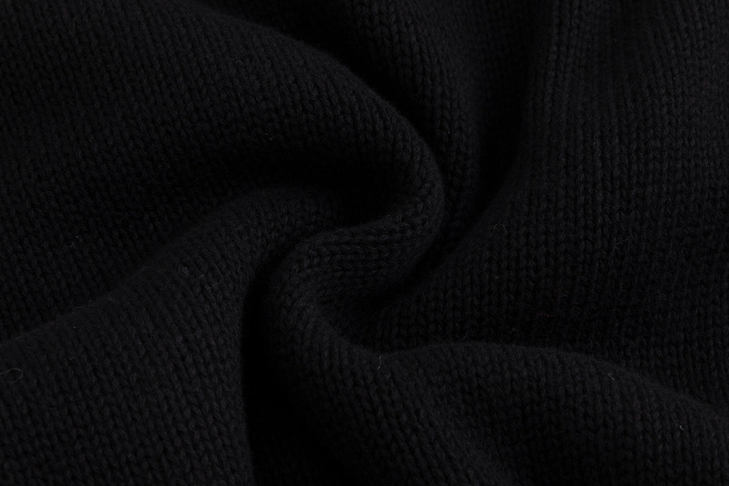 Black Knit Cardigan With Floral Embroidery