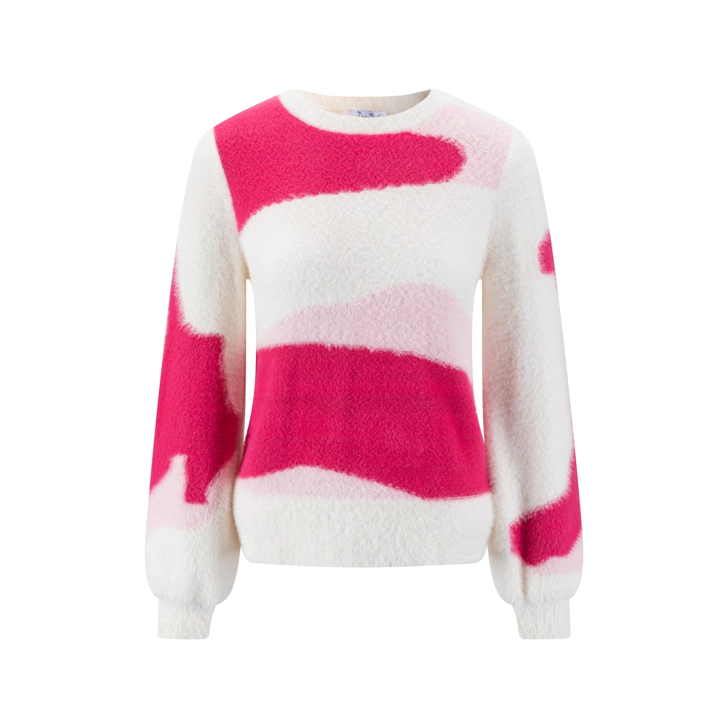 Pink And White Knit Sweater