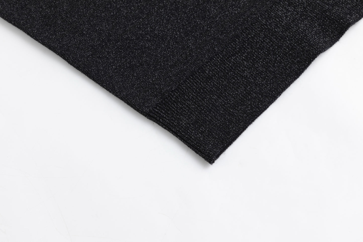 Metallic Silver Knit Turtleneck