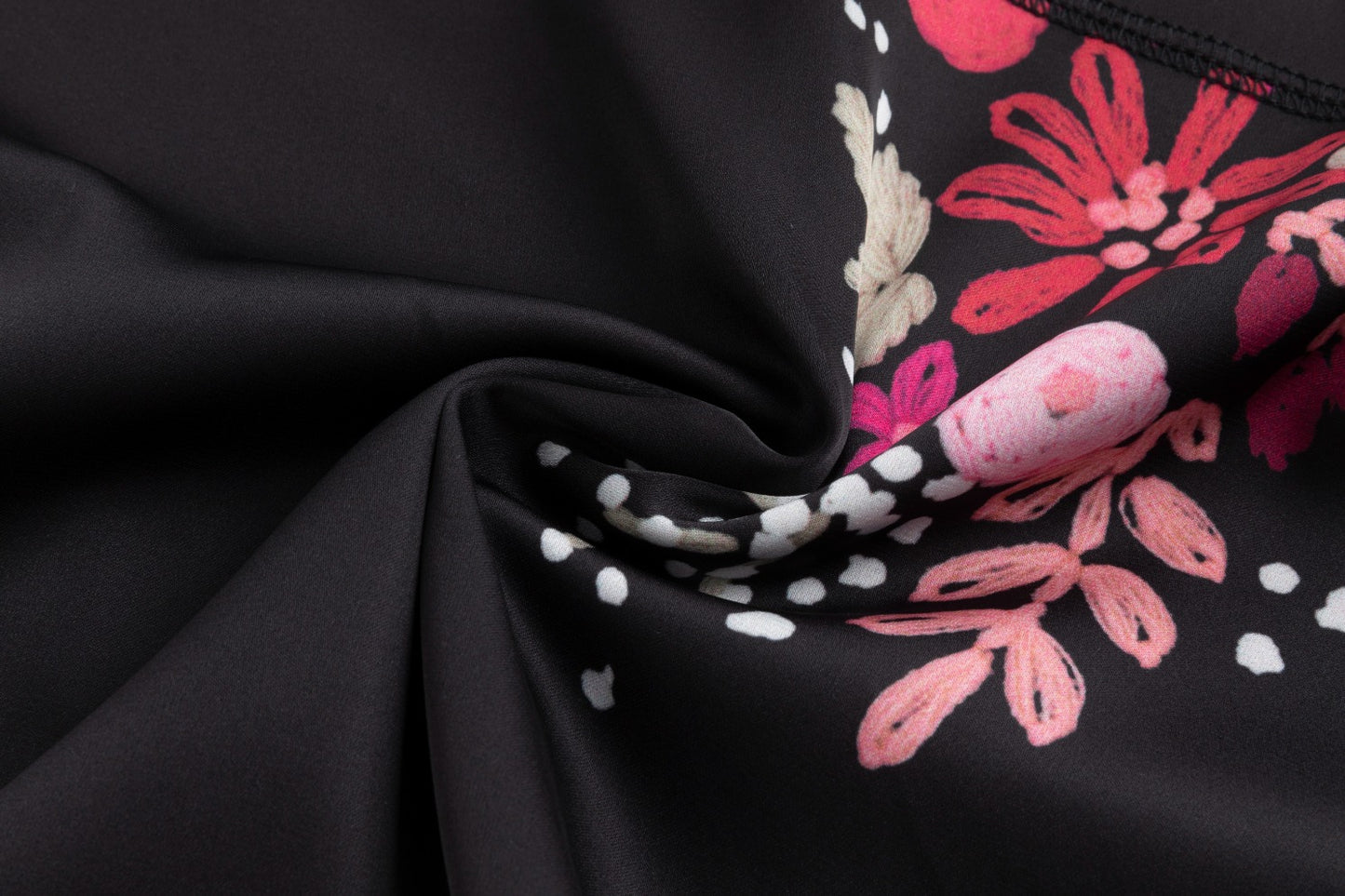 Black Slip With Pink Floral Print