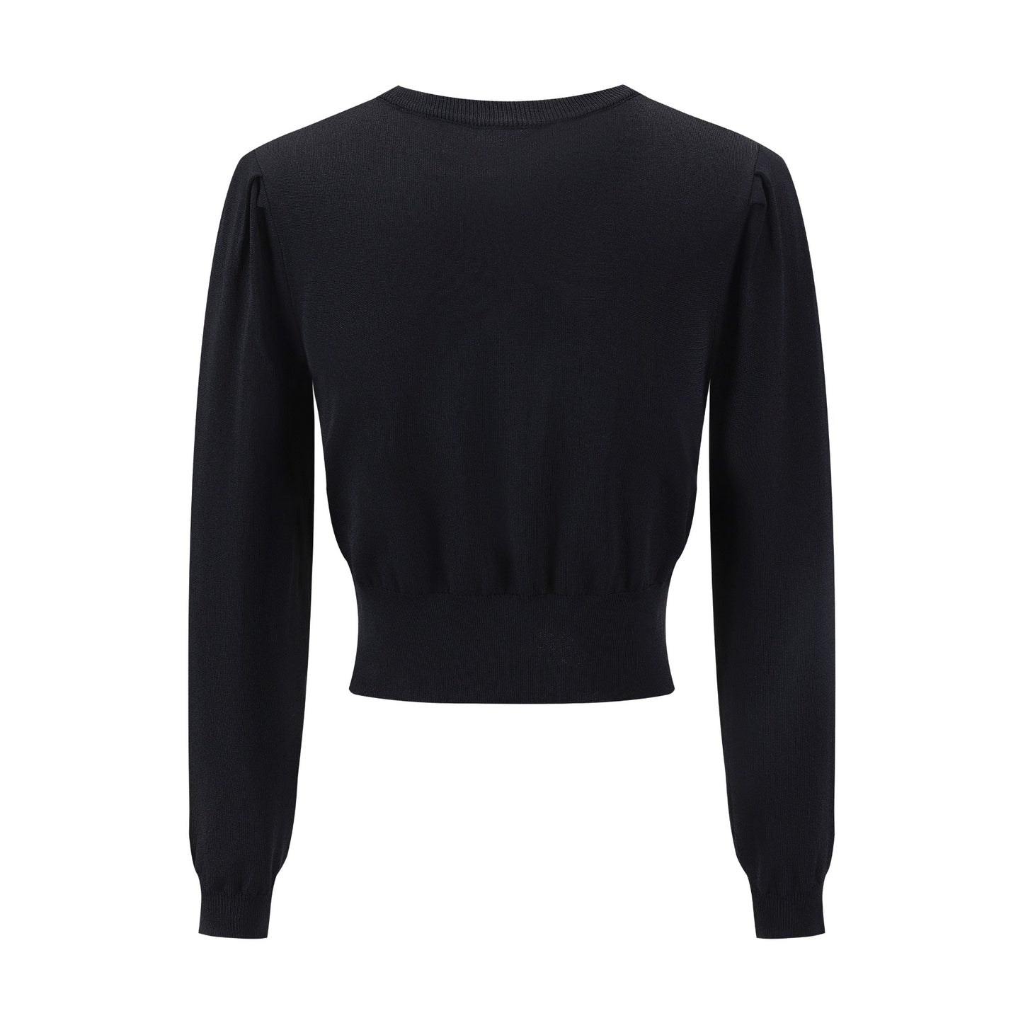 Black And Pink Embroidered Detailed Cardigan