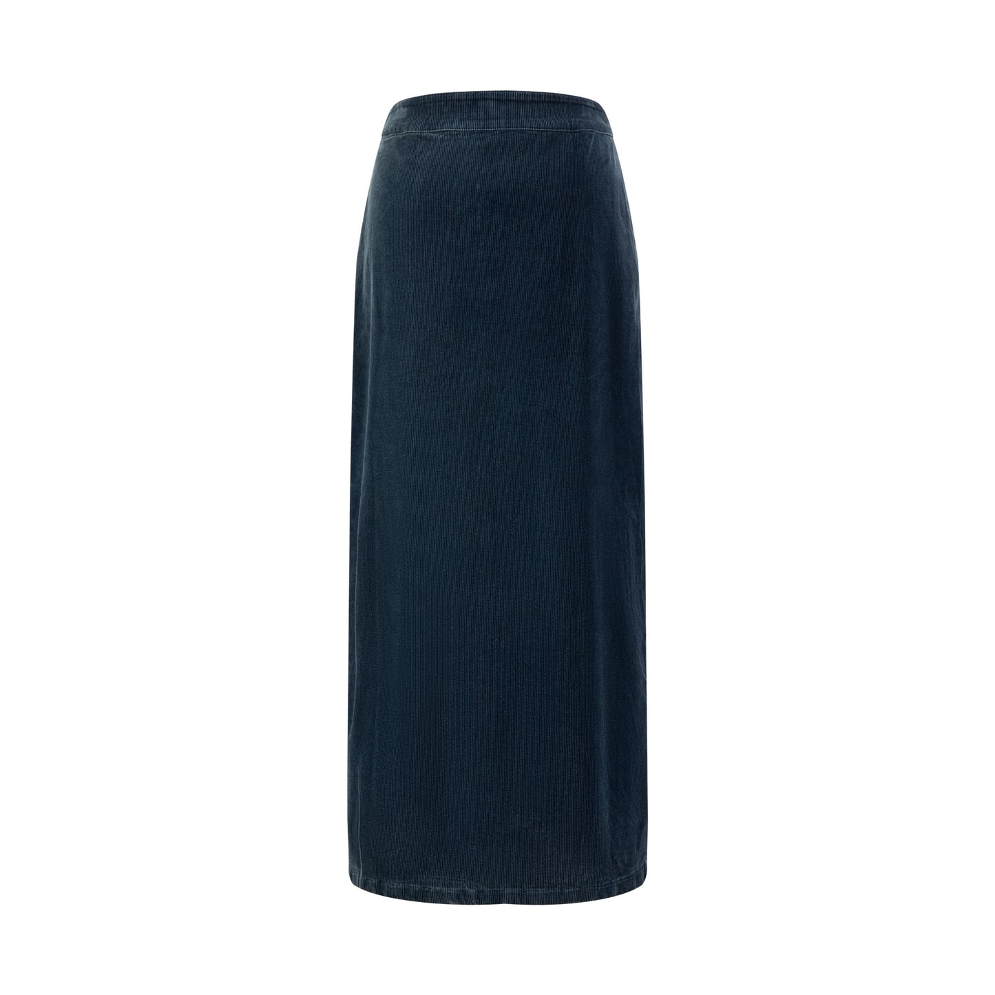 Denim Corduroy Midi Skirt - Blue