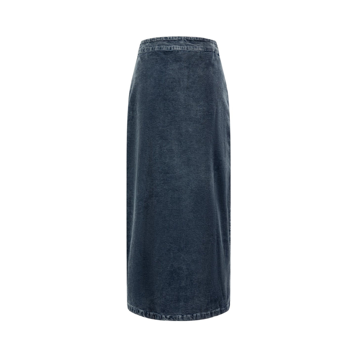Denim Corduroy Midi Skirt - Light Blue