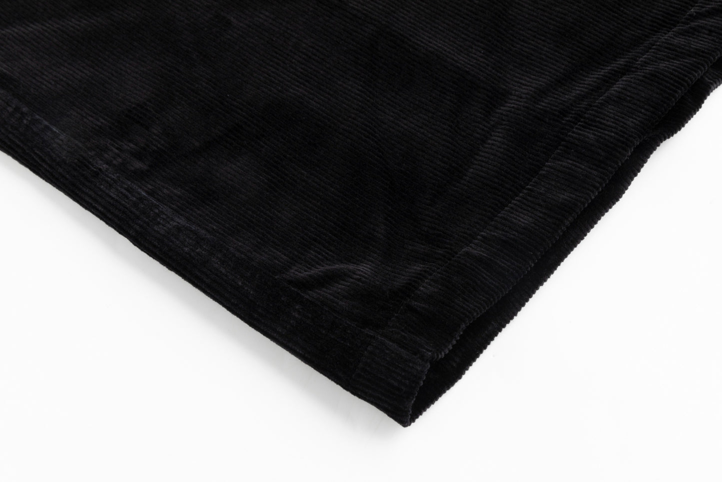 Denim Corduroy Midi Skirt - Black