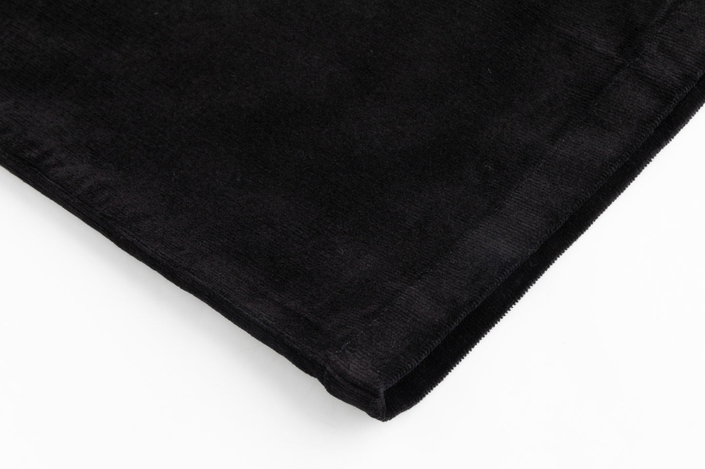 Corduroy Skirt With Drawstring - Black