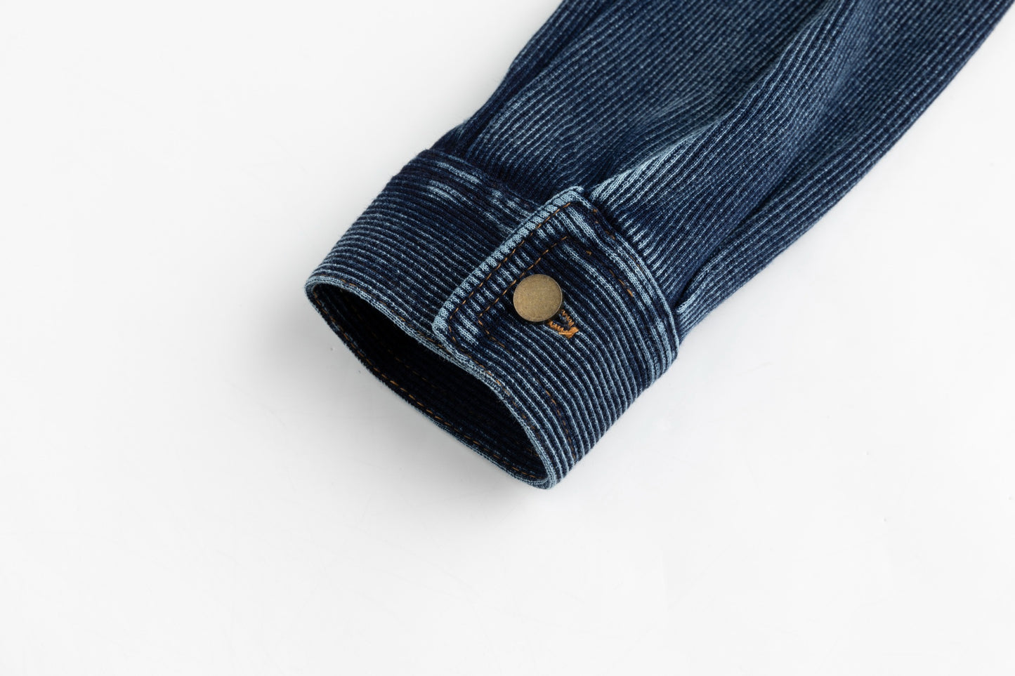 Ribbed Denim Shirt - Blue