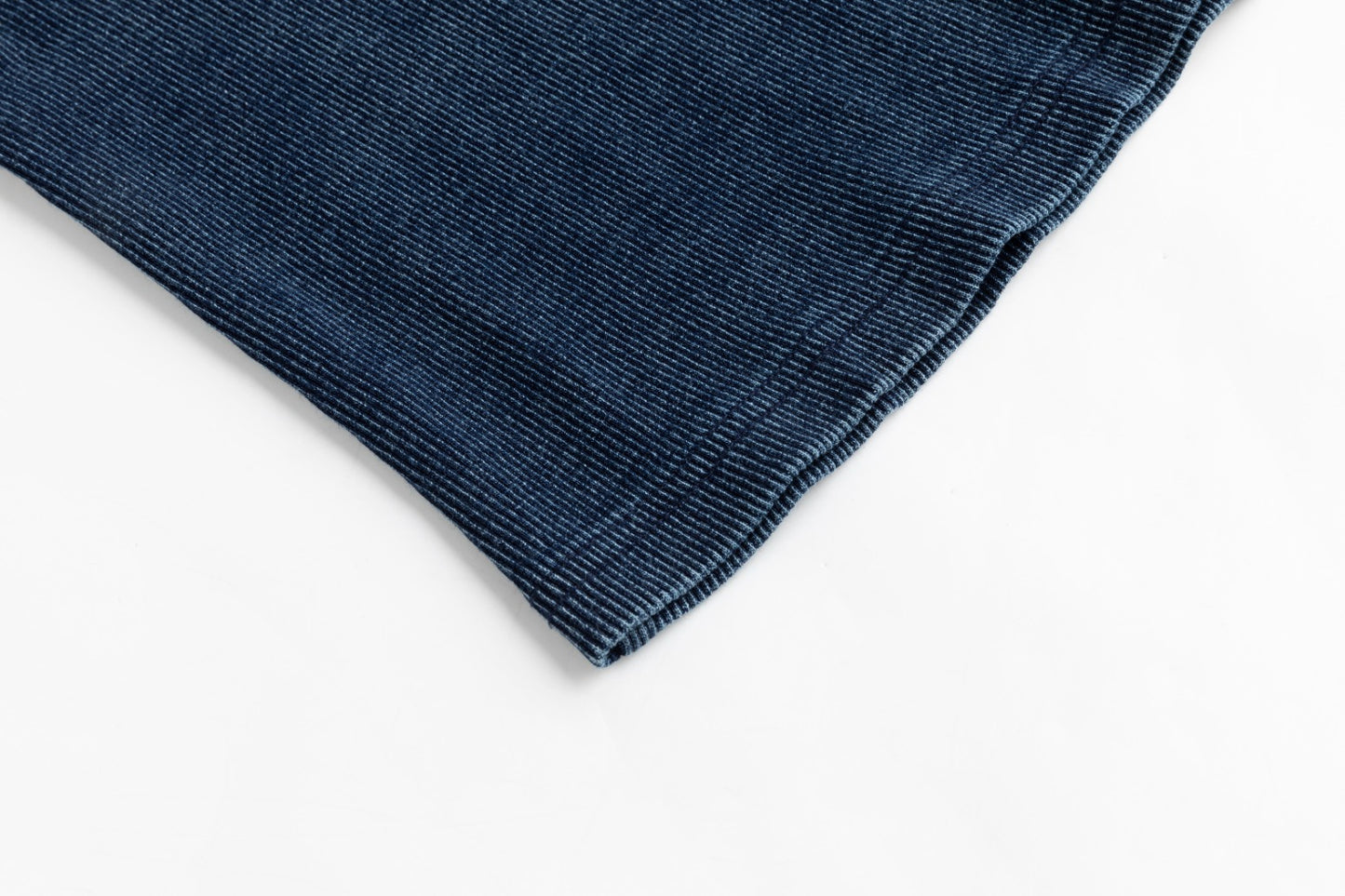 Ribbed Denim Skirt - Blue