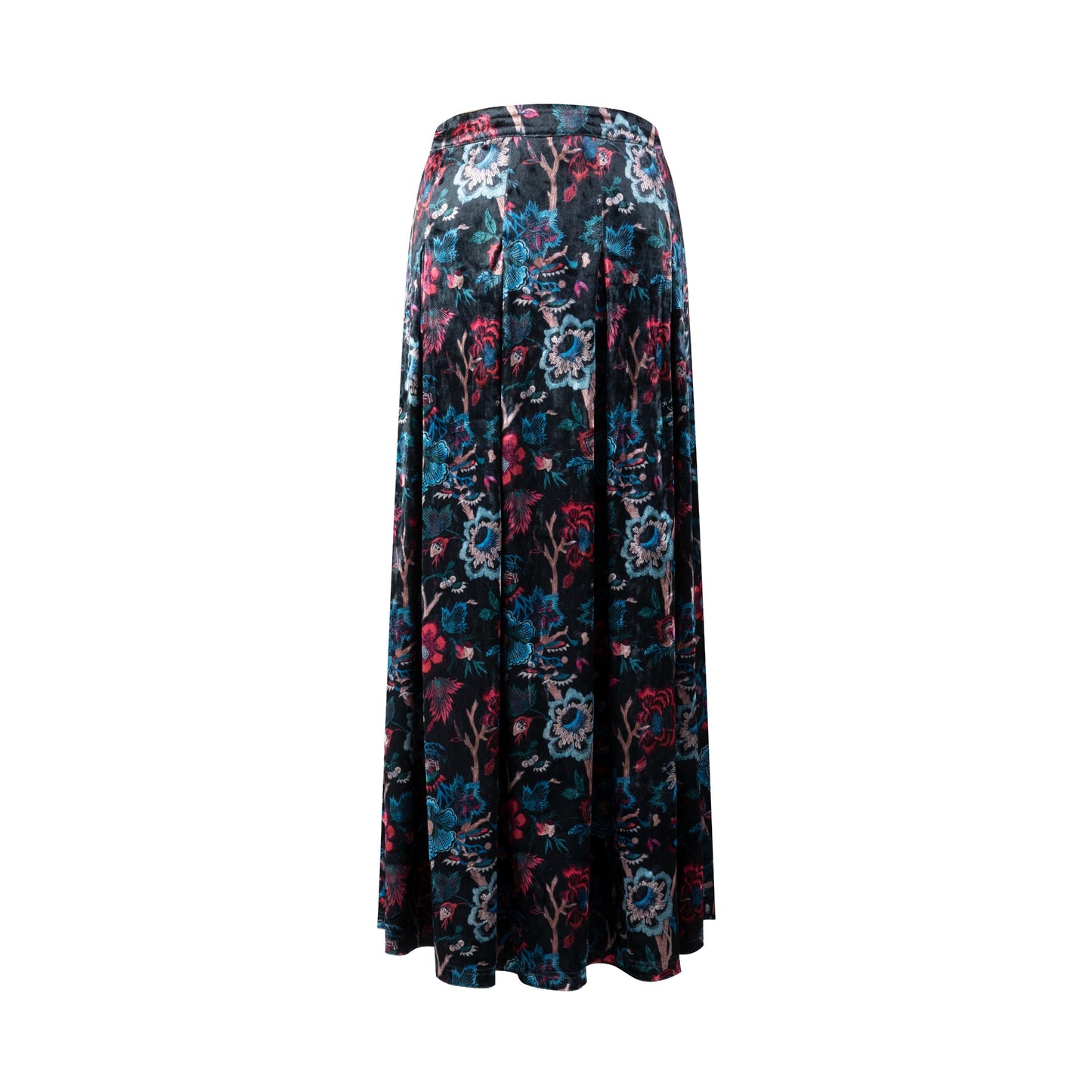 Multi Colored Printed Velvet Skirt