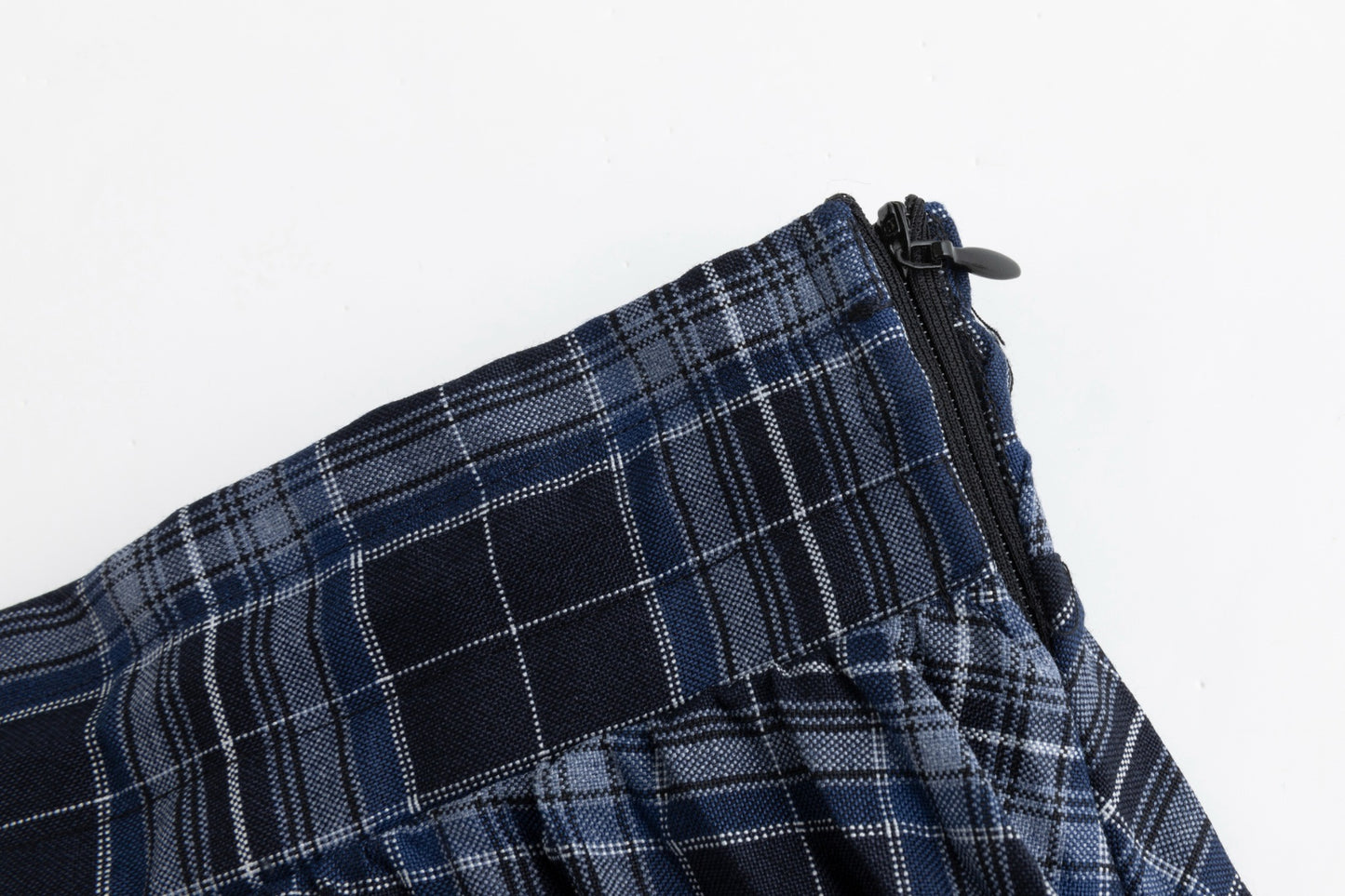 Black And Blue Pleated Maxi Skirt