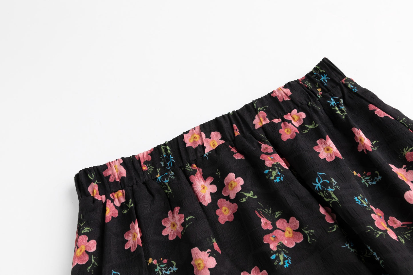 Pink Floral Layered Skirt