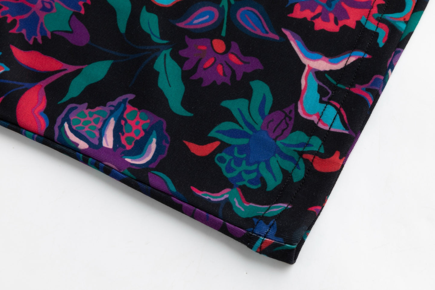 Multi Colored Printed T-Shirt Mock Neck