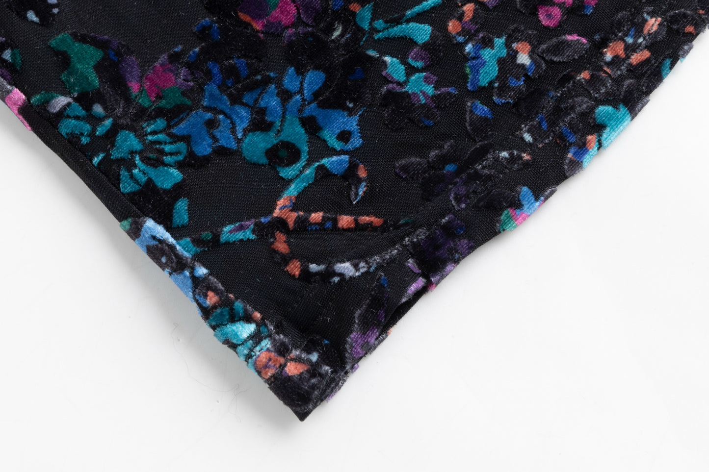 Black Velvet Jumper With Printed Cut Velvet Underlay