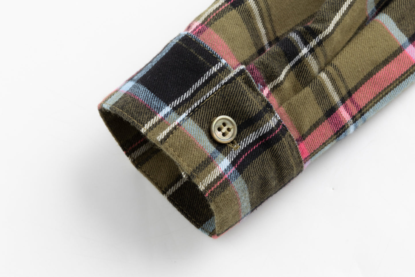 Green Jumper With Blue Green And Pink Plaid Blouse