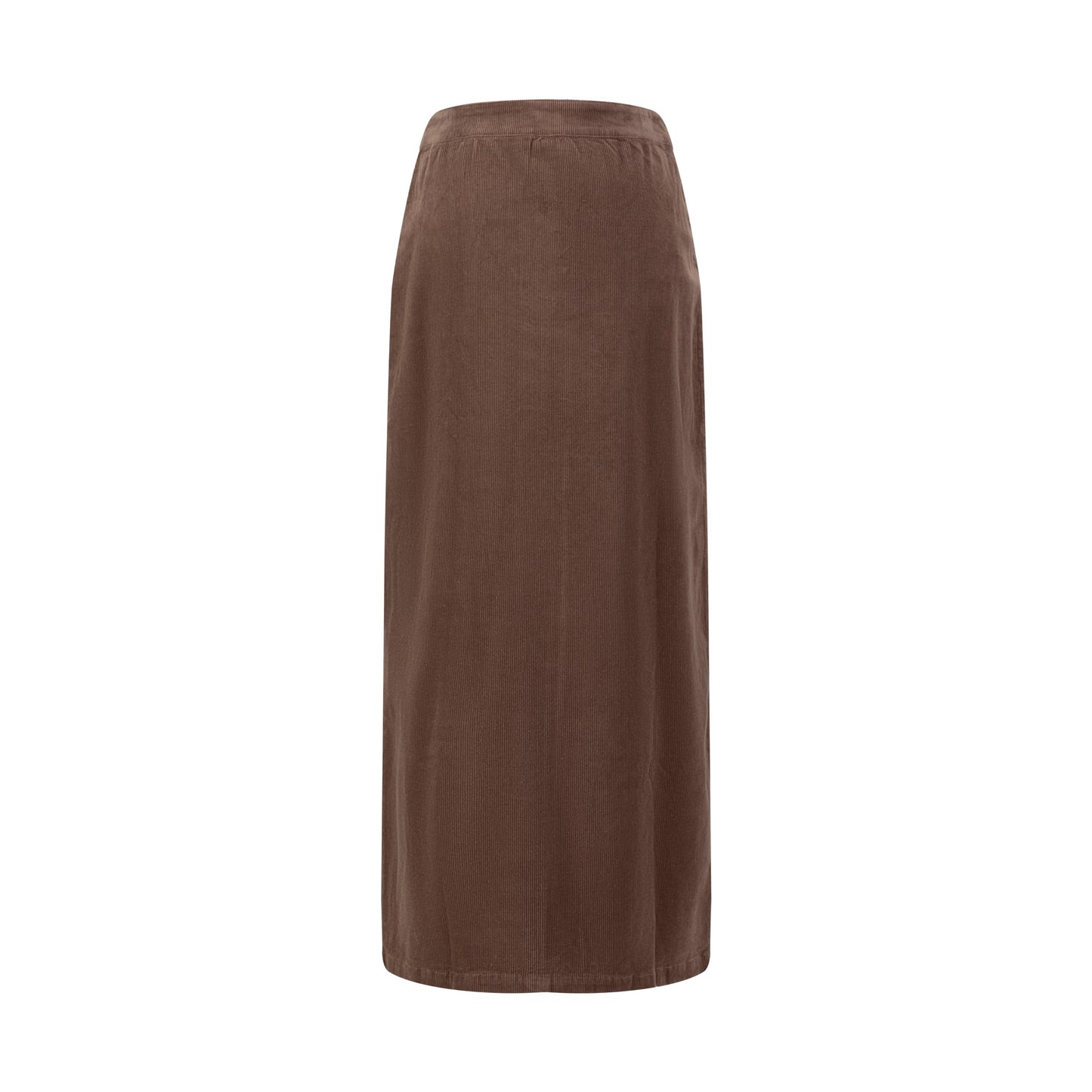 Brown Corduroy Skirt With Fly Front Zipper