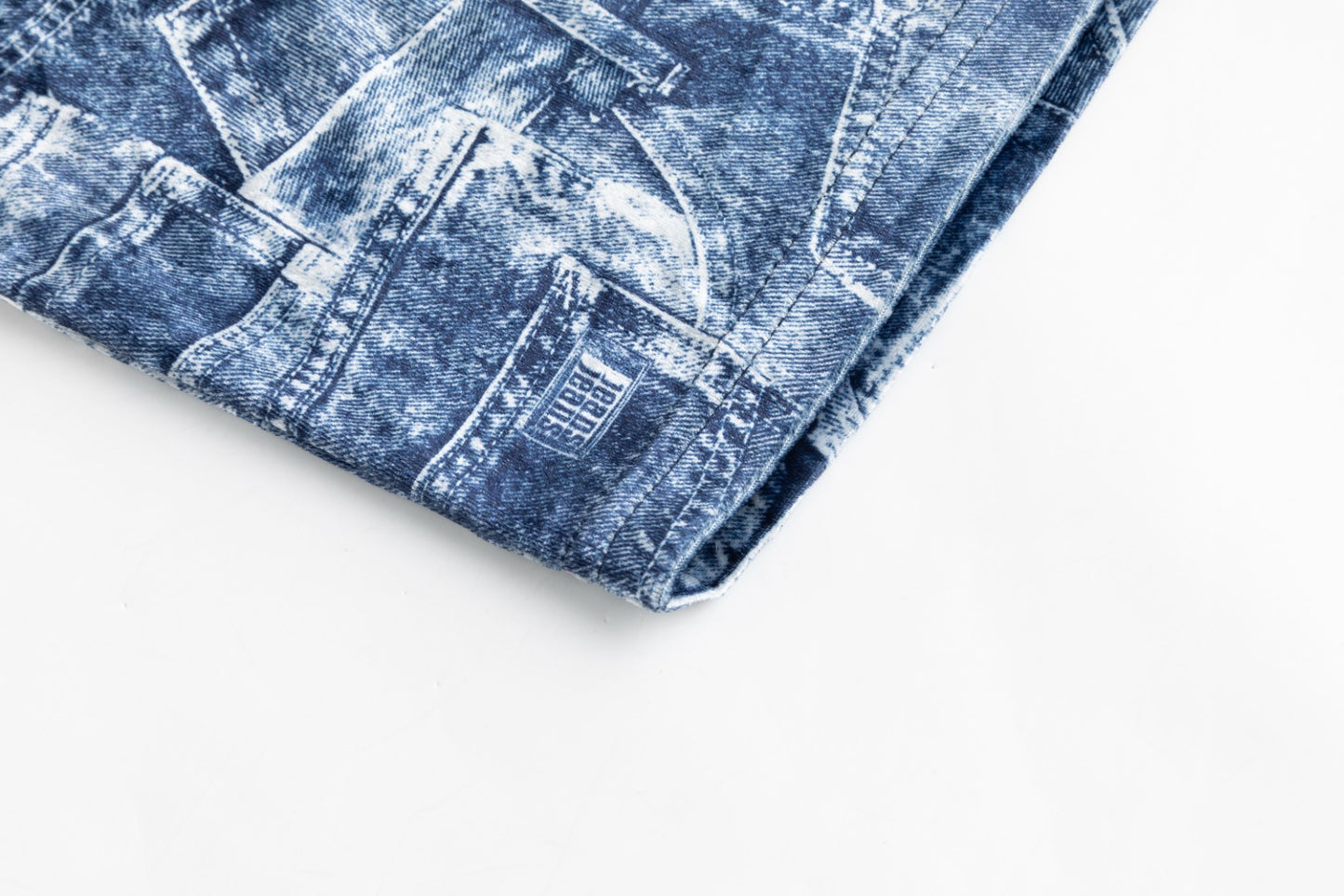 Blue Denim Patched Velvet Cardigan